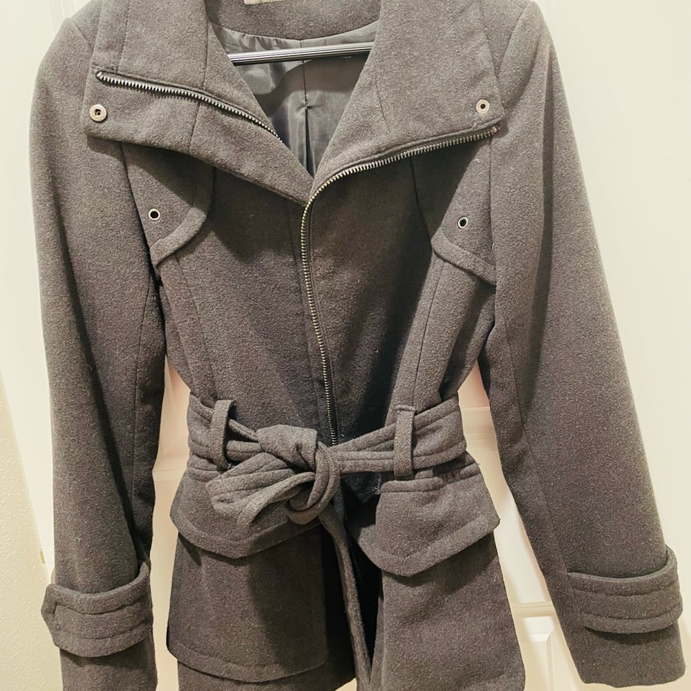 Zara basic coat with belt - Picture 3 of 6